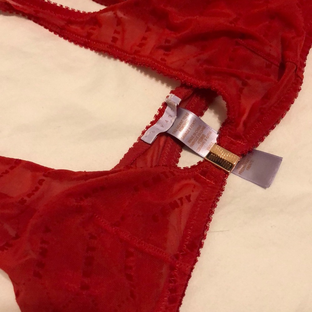 Savage X Fenty see through red bralette
